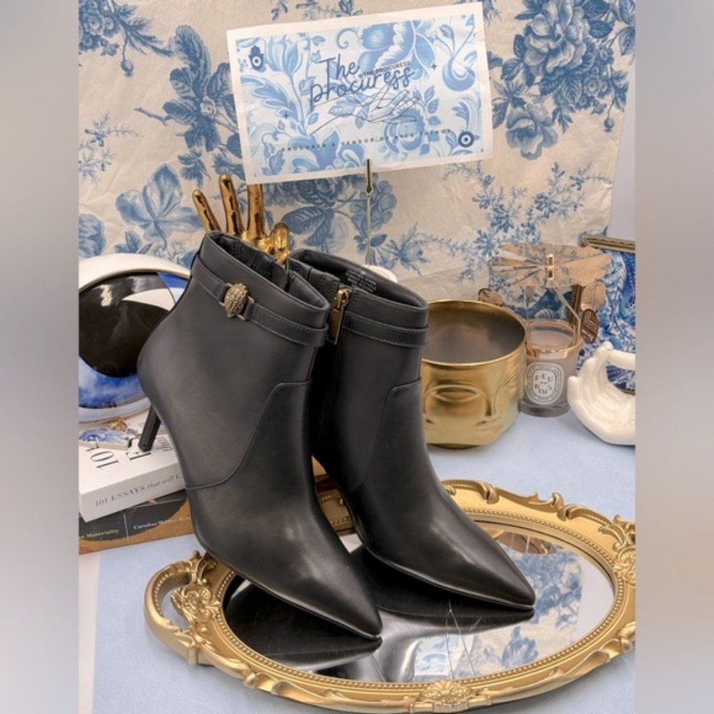 🆕 KURT GEIGER LONDON 🧿 NWOT Kensington Flexi Woven Leather Ankle Boots, Sz 7 - Picture 2 of 16